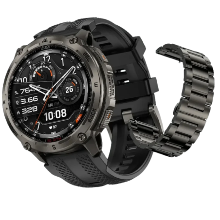 KOSPET Tank T4 Special Edition Noir 1,43 pouces AMOLED GPS 15 jours +160 sports 10ATM IP69K Smartwatch