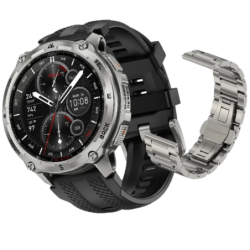 KOSPET Tank T4 Special Edition Argent 1,43 pouces AMOLED GPS 15 jours +160 sports 10ATM IP69K Smartwatch