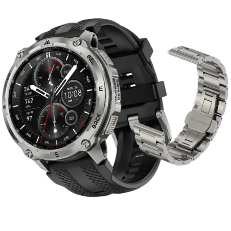 KOSPET Tank T4 Special Edition Argent 1,43 pouces AMOLED GPS 15 jours +160 sports 10ATM IP69K Smartwatch