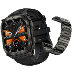 KOSPET Tank M4 Special Edition Noir 1,96 pouces AMOLED GPS 15 jours 10ATM IP69K Smartwatch