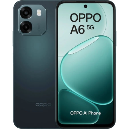 OPPO A6 5G 6GB/256GB Noir 6,75 pouces LCD 120Hz 50MP 6550mAh 45W NFC
