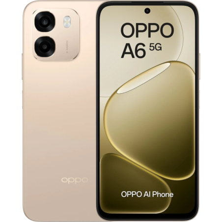 OPPO A6 5G 6GB/256GB Aurora Gold IP68 6,75 pouces LCD 120Hz 50MP 6550mAh 45W NFC