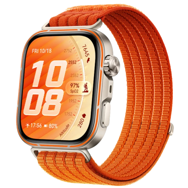 Huawei Watch Fit 5 Pro Orange 1,92 pouces AMOLED GPS NFC 10 jours +100 sports 5ATM