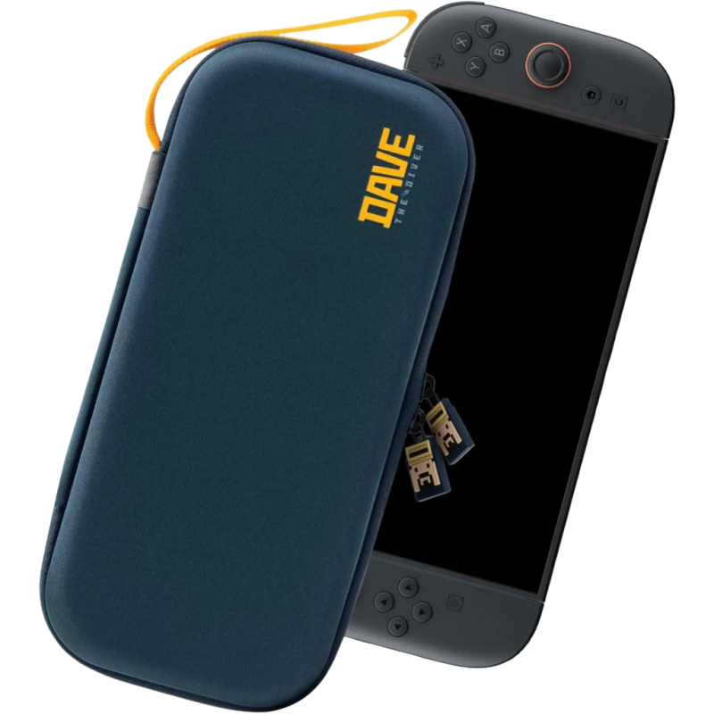 FUNLAB Housse « Dave the Diver Edition » Bleu Foncé pour Switch 2/1/OLED - Rigide, EVA, 10 emplacements
