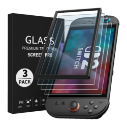 Protecteur d'écran FUNLAB pour Switch 2 (3 pièces + outil de pose)
