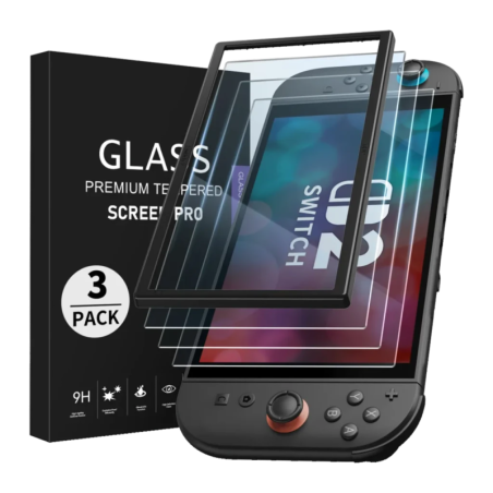 Protecteur d'écran FUNLAB pour Switch 2 (3 pièces + outil de pose)