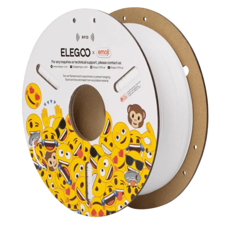 ELEGOO x Emoji PLA Blanc pour imprimantes 3D FDM - Filament 1,75 mm, bobine de 1 kg