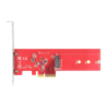 Carte adaptatrice Delock NVMe M.2 Key M PCIe 5.0 x4 Low Profile Rouge 90889
