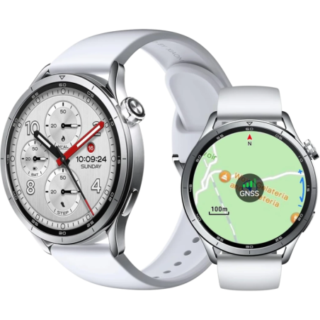 Xiaomi Watch S5 46 mm Argent 1,48 pouces AMOLED GPS double bande NFC 21 jours +150 sports 5ATM