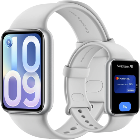 Xiaomi Smart Band 10 Pro NFC Argent 1,74 pouces AMOLED 21 jours +150 sports 5ATM Bracelet connecté