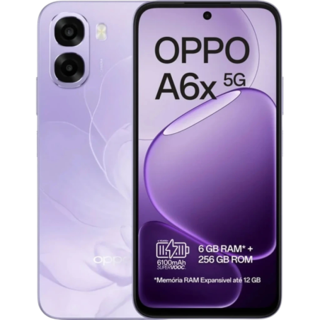 OPPO A6X 5G 6GB/256GB Lilas 6,75 pouces LCD 120Hz 50MP 6100mAh NFC
