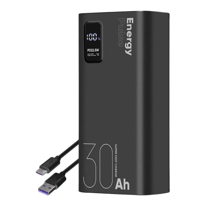 OBAL:ME EnergyPulse Noir 30000mAh 22,5W USB-C Power Bank