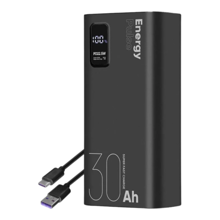 OBAL:ME EnergyPulse Noir 30000mAh 22,5W USB-C Power Bank