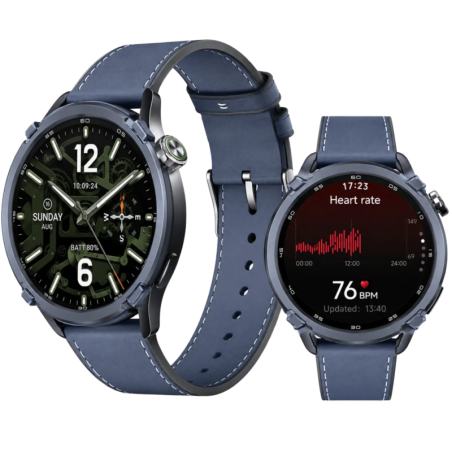 Xiaomi Watch S5 46 mm Bleu Céramique 1,48 pouces AMOLED GPS double bande NFC 21 jours +150 sports 5ATM