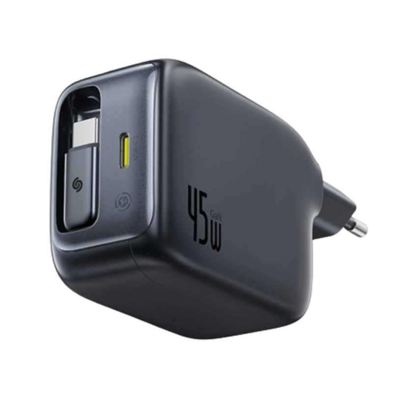 Baseus EnerCore CJ11 USB-C 45 W - Chargeur mural avec câble rétractable