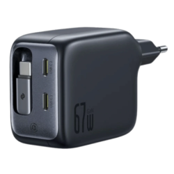 Baseus EnerCore CJ11 USB-C 45 W - Chargeur mural avec câble rétractable