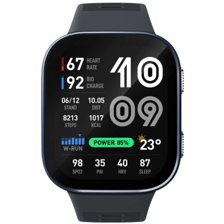 Amazfit Bip Max Bleu Foncé 2,07 pouces AMOLED GPS 20 jours +150 sports 5ATM Smartwatch