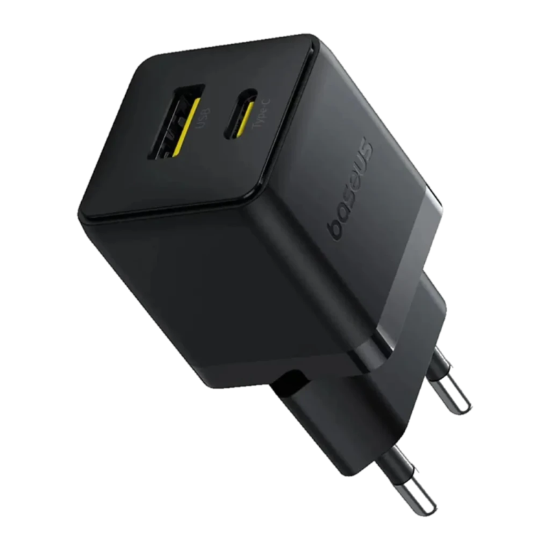 Baseus Palm Fast Charger 30 W USB-A + USB-C - Chargeur mural