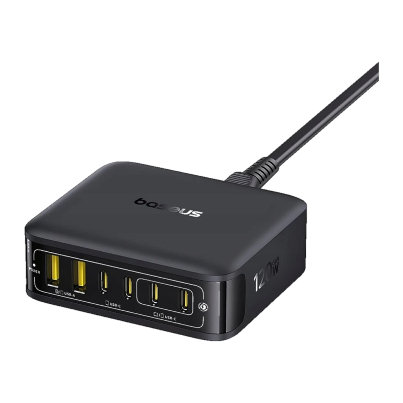 Baseus E0120T00 120 W, 6 ports, recharge rapide - Chargeur universel