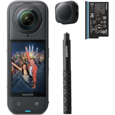 Insta360 X5 Noir Minuit 8K FlowState submersible 15 m Caméra sport