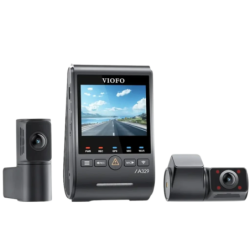 VIOFO A329S 3CH 4K + 2K Arrière + 2K Fisheye WiFi 6 140° + 160° + 210° GPS HDR vision nocturne supercondensateur Dashcam