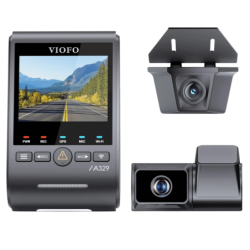 VIOFO A329TW 3CH Triple avec 4K, Téléobjectif et Caméra Extérieure IP67 GPS WiFi 2,4 pouces Dashcam