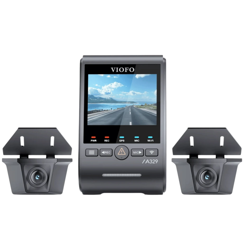 VIOFO A329WW 3CH 4K 30FPS Sony STARVIS 2 Triple avec caméras arrière étanches WiFi 2,4 pouces Dashcam