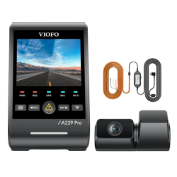 VIOFO A229 Pro Tele 3CH 4K+2K+1080p 3 canaux WiFi 5 GHz 140° GPS vision nocturne Dashcam