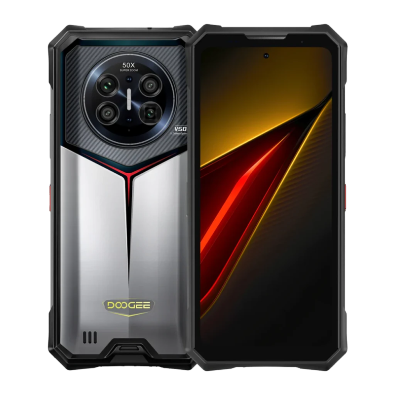Doogee V50 5G 12GB/256GB Argent Rugged 6,58 pouces IPS 120Hz 200MP 11000mAh 33W