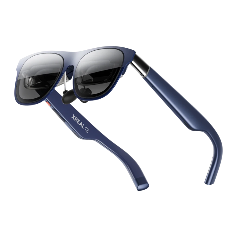 XREAL Air 1S Bleu Marine Micro-OLED 1920x1200 120Hz 700 nits 82 g USB-C Lunettes de réalité augmentée