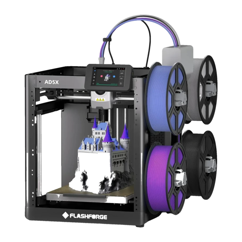 Flashforge Adventurer 5X (AD5X) IFS intégré 4 couleurs FDM 600mm/s nivellement automatique WiFi Imprimante 3D
