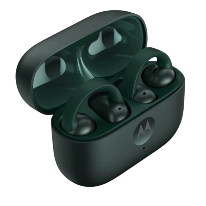 Motorola Moto Buds Loop Vert Conduction osseuse Bluetooth 5.4 8h IP54 Multipoint Écouteurs sans fil