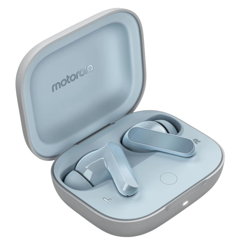 Motorola Moto Buds Bleu Clair TWS ANC Bluetooth 5.3 42h Écouteurs sans fil