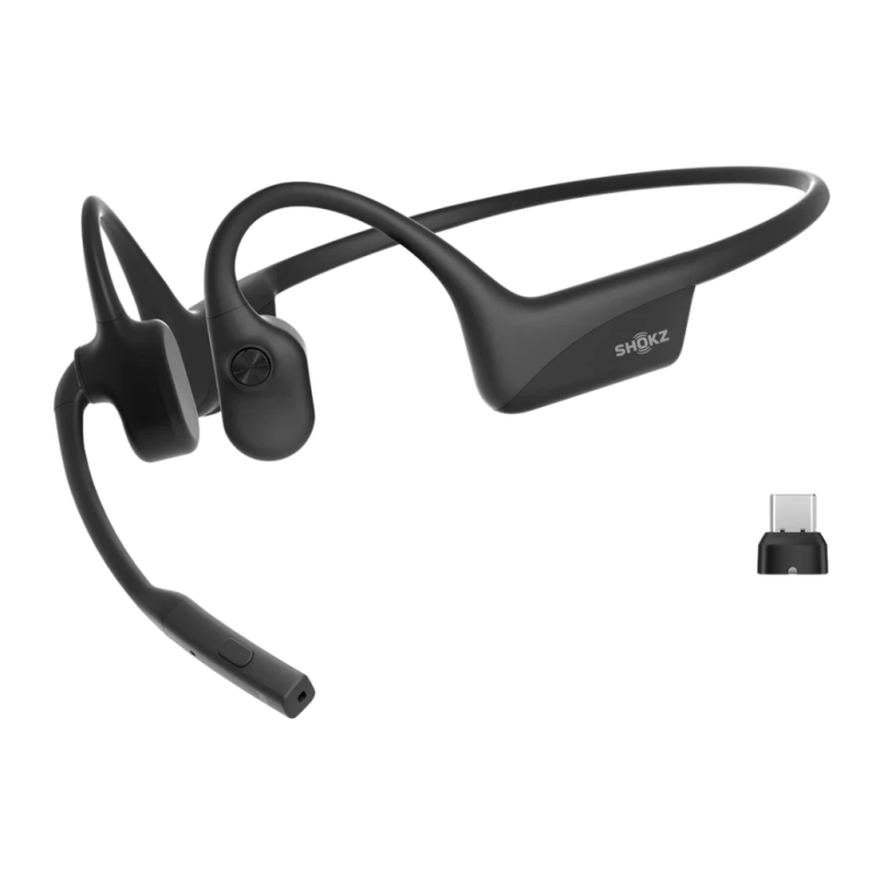 Shokz OpenComm2 UC 2025 Upgrade Open-Ear USB-C Noir Conduction osseuse 16h IP55 Écouteurs sans fil