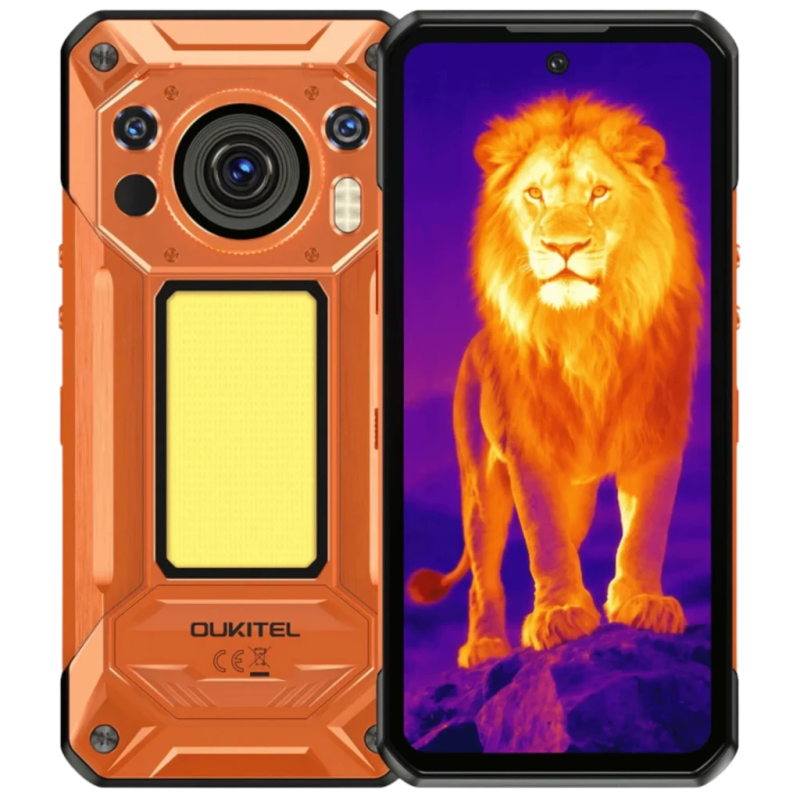 Oukitel WP500 Ultra Thermal 12GB/1TB Orange Rugged IP68/IP69K 6,78 pouces IPS 120Hz 108MP 10000mAh 45W NFC