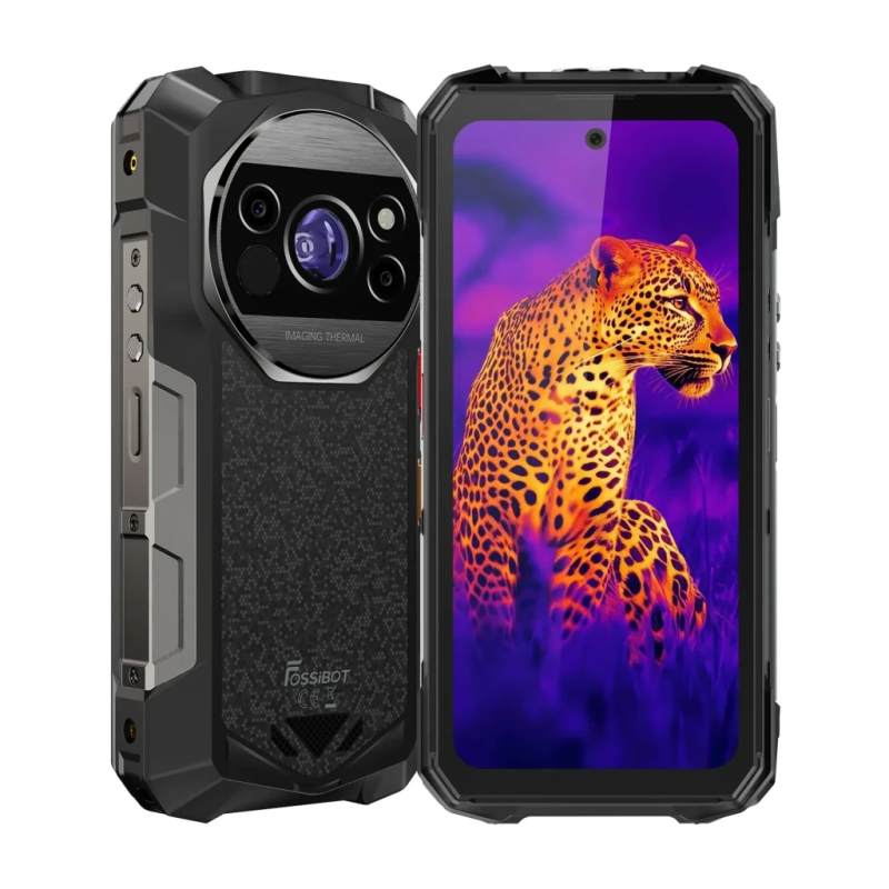 Fossibot F115 Ultra 5G 12GB/256GB Noir avec caméra thermique 6,78 pouces IPS 120Hz 64MP 20000mAh 33W NFC