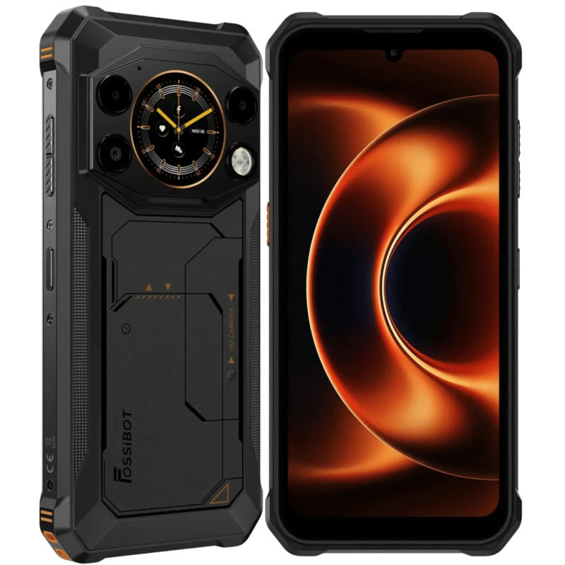 Fossibot F117 5G 8GB/256GB Orange 6,75 pouces IPS 120Hz 50MP 10000mAh NFC