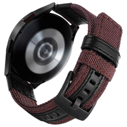 Bracelet Universel Nylon Ajustable 20mm Café pour Smartwatch Xiaomi/Amazfit/Samsung/Huawei/Realme/Ticwatch