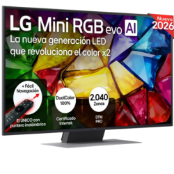 LG 55MRGB87B6B 55 pouces 4K Mini RGB 144Hz Dolby Vision webOS Smart TV