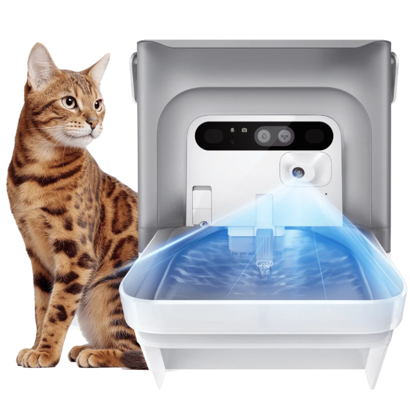 Petkit Eversweet Ultra AI Health Care Pet Water Fountain Gris acier inoxydable app 26dB 14 jours Fontaine à eau automatique