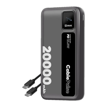 OBAL:ME CablePulse Noir 20000mAh 22,5W Power Bank