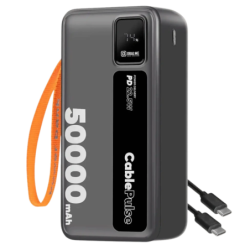 OBAL:ME CablePulse Noir 50000mAh 22,5W Power Bank