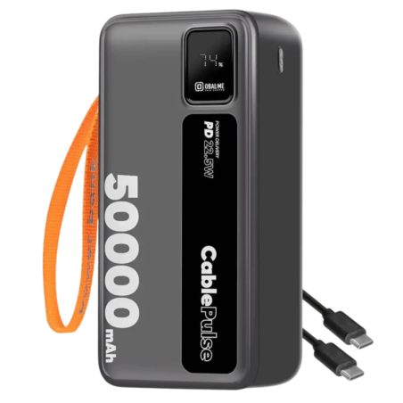 OBAL:ME CablePulse Noir 50000mAh 22,5W Power Bank