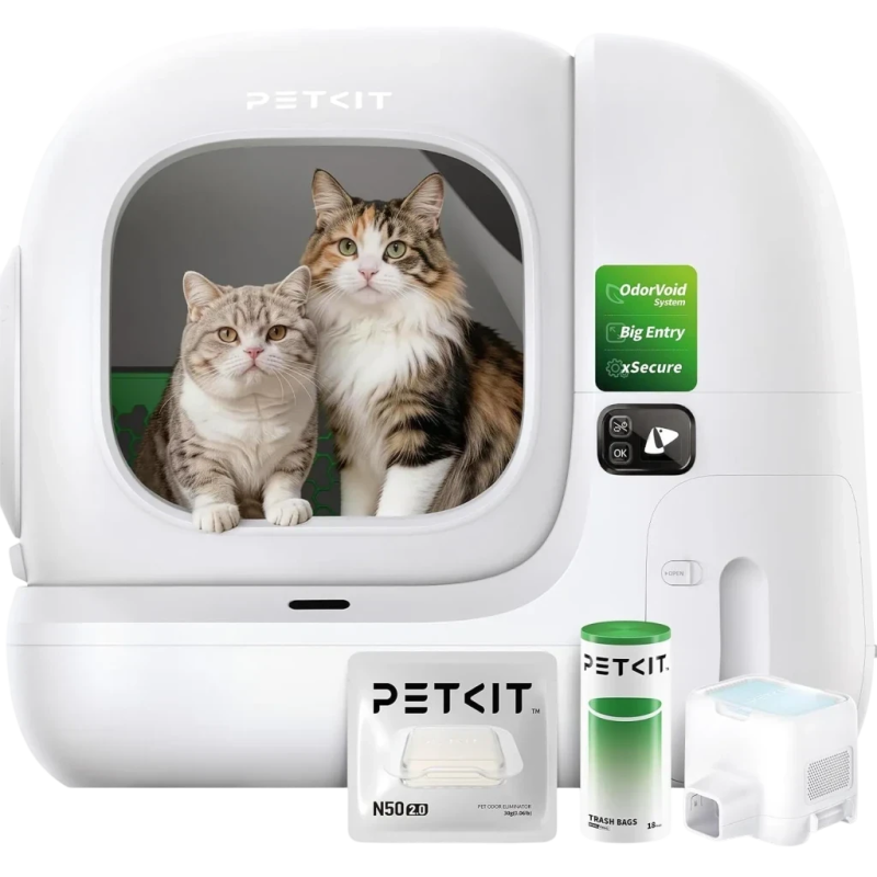 Litière Autonettoyante PETKIT PUROBOT MAX 3 Premium Kit - Avec technologie xSecure - Contrôle via APP - Capacité extra-large  No