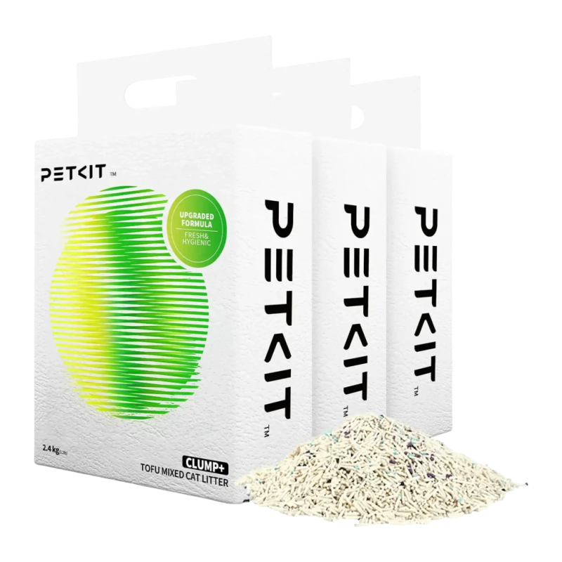 PETKIT Clump+ Tofu 3 sachets Compatible avec bacs PETKIT Litière pour chats