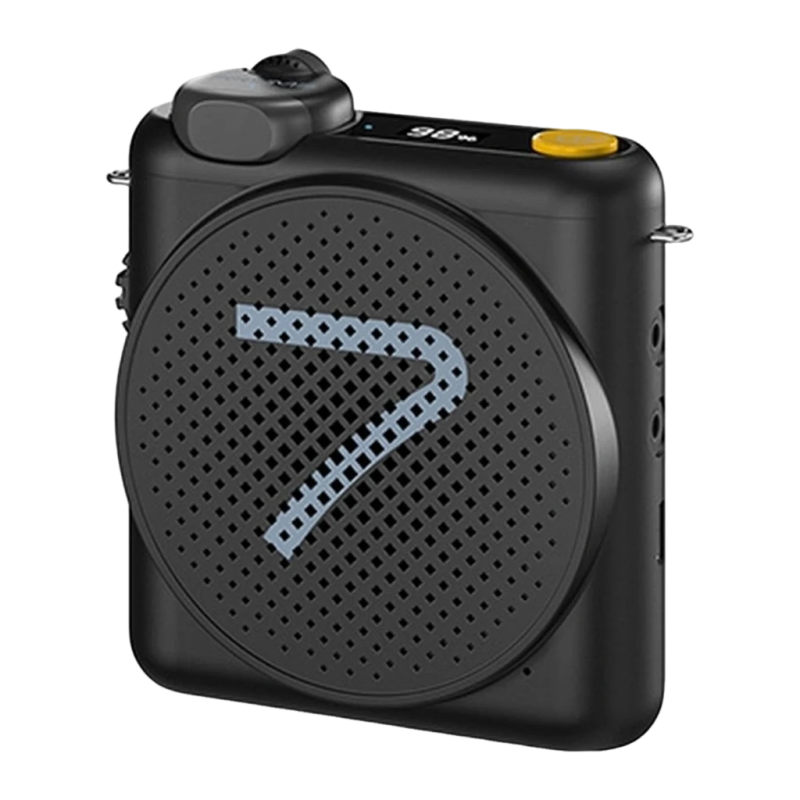 Amplificateur vocal sans fil avec micro-cravate 7Ryms WA2 Noir