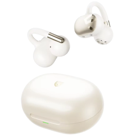 SoundPEATS Clip1 Beige Open-Ear Bluetooth 5.3 50h IPX5 Multipoint Écouteurs sans fil