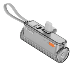Sharge Flow Mini Argent avec câble intégré 5000mAh 22,5W USB-C Power Bank