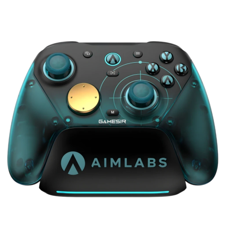 GameSir G7 Pro 8K Aimlabs Edition Cyan PC Bluetooth + 2.4GHz effet Hall vibration gyroscope 1200mAh Manette sans fil
