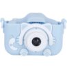 K1C Version Améliorée 600mAh Boîtier Chat Bleu 2 pouces carte 32GB Appareil photo numérique pour enfants